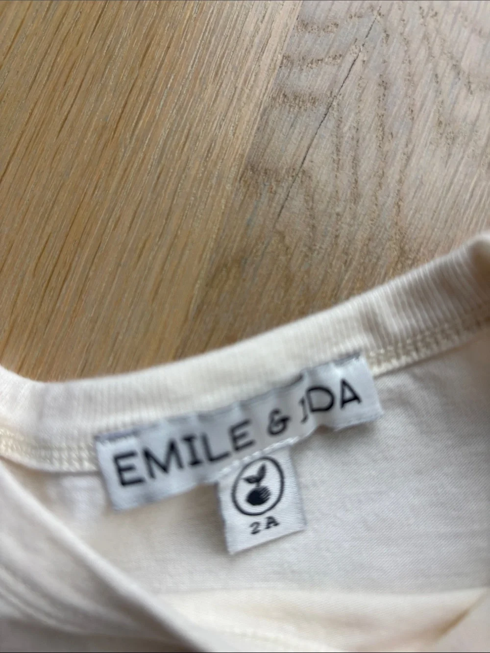 Emile et Ida Cream Tee with Blue Graphic and Navy Blue Bloomers